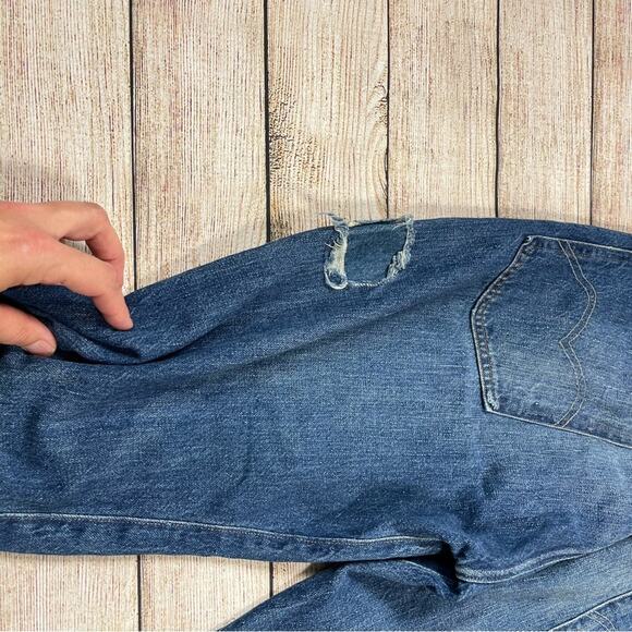 Levi's Vintage Clothing LVC Replicate 1915 501 Selvedge Denim Blue Jeans 29 Crop - Picture 16 of 16